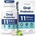 VeteLab Oral Probiotics for Mouth Bad Breath - 11 Billion CFU Chewable Probiotics for Teeth & Gums Dry Mouth Gum Restore Fresh Breath Chronic Halitosis & Gut Health 60 Lozenges