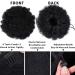 Melanair Afro Puff Drawstring Ponytail Extension for Black Women - Short Synthetic Kinky Curly Bun Hairpiece with Clips (Black-1B) - Buy Online on GoSupps.com