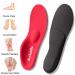 Plantar Fasciitis Arch Support Insoles | Orthotic Inserts for Flat Feet Relief | Men & Women | Red UK-13-310mm - Buy Online on GoSupps.com