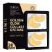 Golden Collagen Under Eye Patches Multi Effect Anti-Wrinkle Eye Mask Anti-Aging Eye Patch for Fine Lines Nourishing Smooth Eye Gel Pads-20 pairs Golden Patches