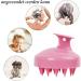 Silicone Scalp Massage Brush for Dandruff Removal & Hair Growth - Turquoise & Pink Head Massager for Wet & Dry Hair - Buy Online on GoSupps.com