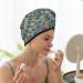 Quick-Dry Hair Towel Wrap with Button - Round Mandala Design for Effortless Hair Drying - Buy Online on GoSupps.com