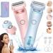 Dusk Razor For Women Glide Pro 3.0 Razor Razor for Women Sensitive Skin Painless Shave Waterproof Rechargeable with Replacement Blades (2PCS-1)