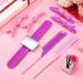 14 Pcs Hair Braiding Tool Set with Magnetic Pin Wristband, Comb, and Hair Clips - Purple Pink Braid Maker Kit - Buy Online on GoSupps.com