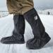 Unisex Waterproof Non-Slip Rain Boot Covers - Black | Reflective, Zipper, Insulated for Hunting, Cycling, Snow, Rainy Days | Large Size - Reusable & Foldable - Buy Online on GoSupps.com