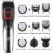 Adjustable Beard Trimmer for Men | Rechargeable 5-in-1 Grooming Kit | Electric Hair & Nose Trimmer | Body Clipper | 40 Precisions | Clean & Stubble Look | Upgraded Version - Red - Buy Online on GoSupps.com