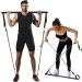 Goocrun Portable Pilates Bar Kit with 6 Resistance Bands for Full-Body Workouts - Home Gym Equipment for Men and Women - Purple - Buy Online on GoSupps.com