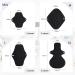 Rovtop 10 Pcs Reusable Black Cloth Menstrual Pads with Bamboo Charcoal Layer - Washable Sanitary Napkins in 4 Sizes + Mini Waterproof Bag - Buy Online on GoSupps.com
