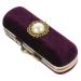 Mikinona Mikinona Lip Gloss Box Lip Holder Vintage Mirror Mini Lipsticks Jewelry Storage Organizer Purple Travel Lipstick Storage