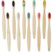 GeekerChip Bamboo Toothbrush 10 Colors Bamboo Toothbrush Natural Soft Bristles Ecological and 100% Biodegradable 10 count (Pack of 1) - Buy Online on GoSupps.com
