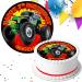 MONSTER TRUCK BIRTHDAY PERSONALISED EDIBLE ICING CAKE TOPPER DECORATION RZ34