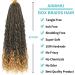 Ainimiu 22 Inch Goddess Box Braids Crochet Hair Bohomian Crochet Box Braids Curly Ends 8 Pack Crochet Braids Synthetic Braiding Hair Extension Black 22 Inch(Pack of 8) T27# - Buy Online on GoSupps.com