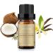 BURIBURI Coconut Vanilla Essential Oil 10ml Premium Grade Scented Oil Coconut Vanilla Fragrance Oil for Diffuser Massage Candle Soap Making Coconut Vanilla 0.33 Fl Oz (Pack of 1)