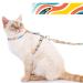 Supet cat dishes with a line adjustable cat dishes for large and small cats slightly kitten dishes kitten cat leash and dishes set for walking (gentle rainbow s) m (breast size: 28-48cm) gentle rainbow