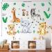 DECOWALL DSL-8067 Jungle Animals Wall Stickers - Safari Decals for Baby Nursery & Kids Room D cor - Buy Online on GoSupps.com