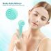 Silicone Electric Facial Cleansing Brush | Waterproof Heated Sonic | 4 Modes for Deep Cleaning & Exfoliating | Blackhead Removal | Mother's Day Gift | Green - Medium - Buy Online on GoSupps.com