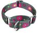 Martingale dog collar with floral pressure no pulling hard -wearing adjustable large neck circumference 43.2 - 63.3 cm sunflower (graphite gray) Large 1 inch wide graphite gray and sunflower