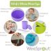 WeeSprout Silicone Baby Cups - 4 & 8 oz Set of 2 Toddler Training Cups with Straws, Lids, and Measurement Markings - Dishwasher Safe - BPA-Free - Matte Blue - Buy Online on GoSupps.com