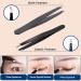 Stadux Professional Eyebrow Tweezers for Facial Hair Women 4Pcs Tweezers Set for Men & Women Precision Tweezers for Grooming Facial Hair Plucking Brows and Ingrown Hair Black (Pack of 4) - Buy Online on GoSupps.com