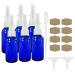 Nasal Spray Bottles 6Pcs1oz (30ml) with 2*Funnel 1*Dropper 8*Label Empty Nasal Spray Bottle Amber Glass Nasal Spray Bottle Press Spray Head Refillable Portable Fine Mist Nasal Spray Bottle 6pcs Deep Blue