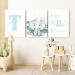 Panda Whale Children's Room Pictures | Safari Animals 3-Piece Poster Set for Kids | Personalized Wall Art - Buy Online on GoSupps.com