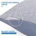 HOMFINE Cooling Pillow Cover Set (2) - 40x80 Kuhlmatte for Night Sweats Soft Side Sleeper Cushion Double-Sided ARC Chill Fiber Perfect for Summer - Blue - Buy Online on GoSupps.com