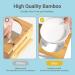 MSBC Raised Cat Bowl with Bamboo Stand - Elevated Pet Feeder | 2 Melamine Bowls | Tilted Food and Water Dish | Anti-Vomiting Design | White - Buy Online on GoSupps.com