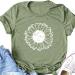 DAZLOR Women's Sunflower Graphic Tee - Summer Crew Neck Shirt for Teen Girls | B-Light Green 4X-Large - Buy Online on GoSupps.com