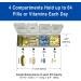 Monthly Pill Organizer System - 31 Day Pill Box with 4 Daily Compartments & Talking Alarm Clock for Medications Vitamins and Supplements - Buy Online on GoSupps.com