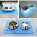 Joytale Non-Slip Silicone Bowl Pad for Dogs & Cats - Waterproof Large 53x37cm Blue - Buy Online on GoSupps.com