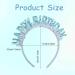 Birthday Crown Headband Happy Birthday Headband for Women Girl Glitter Birthday Tiara Hair Band Headwear Happy Birthday Party Decorations Accessories Gift (Blue) - Buy Online on GoSupps.com