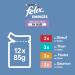 Buy Felix Jelle Chopped Cat Food | Adult Selection: Beef Salmon Chicken Tuna | 12x85g Fresh Bags | 6 Pack - Buy Online on GoSupps.com