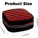 Storage Bags for Women's Bandages & Tampons | Large Zipper Stripes in Black & Red Ideal for Periods & Organization - Buy Online on GoSupps.com