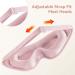 Upgraded 3D Deep Contoured Sleep Mask for Men Women - Adjustable Strap Eye Cover for Travel Yoga Nap - Pink - Buy Online on GoSupps.com