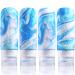 Gemice travel bottles for toilet items TSA granted travel size 85 ml BPA-free leak-proof travel tub refillable liquid fluid travel accessories for cometic shampoo and lottery soap (4 pieces)