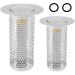 Abizarch 2Pcs Stainless Steel Floor Drain Filter Easy to Use Sink Drain Strainer Filter Multifunctional Sink Drain Strainer Pop Up Bounce Core Bathroom Drain Filter Fast Draining for Bathroom Kitchens