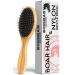Bossman Boar and Nylon Bristle Hair and Beard Brush - Detangles & Straightens - Wooden Oval Wet Brush for Men