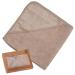Urban Kanga Hooded Towel Baby Double-Sided Baby Bath Towel Oeko-Tex 100% Cotton Muslin (Humus)