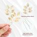 inSowni 12 Pieces Decorative Bridal Wedding Party Prom U-Shaped Gold Metal Eucalyptus Leaf Hair Pins Headpieces Hair Accessories for Brides Bridesmaids Women Girls - Buy Online on GoSupps.com