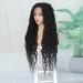 SOKU 32 Inch Goddess Faux Locs Full Lace Frontal Wig - Handmade Synthetic Wavy Braided Wig for Black Women - Buy Online on GoSupps.com