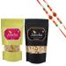 Jaiccha Ghasitaram Rakhi Gifts for Brothers Rakhi Dryfruits - Cashews 200 GMS and Raisins 200 GMS Pouches with 2 Rudraksh Rakhis 400 gms