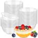 100 Pack Clear Mini Disposable Bowls Plastic Premium Hard Dessert Bowls Candy Bowls Soup Bowls Hard Plastic Bowls for Serving Weddings Catering Parties Home or Special Event Party Supplies