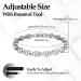 Magnetic Bracelet for Women | Titanium Steel with Cubic Zirconia | Ultra Strength Magnets | Jewelry Brazaletes | B-silver - Buy Online on GoSupps.com