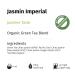 Jasmin Imperial Organic Loose Leaf Jasmine Tea - 100g | Premium Green & White Tea Blend (40 Cups) by Alveus - No Added Flavors - Buy Online on GoSupps.com