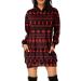 Women's Christmas Hooded Dress | Oversized Cartoon Party Costume | Long-Sleeved Hoodie Dress - Buy Online on GoSupps.com