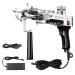 Tufting Gun  Carpet Weaving Machine  2 in 1 Cut and Loop Pile Electric Tufting Gun  5-45 Stitches/s High Speed Rug Gun  4-19mm Adjustable Pile Height  Hand Tufting Gun for Handmade DIY Black