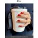 AutyaMee Semi Cured Gel Nail Strips (Red)-20 PCS Gel Nail Wraps | UV Light Required | Gel Nail Stickers Salon Quality & Easy to Use - Buy Online on GoSupps.com