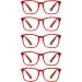 5 Pack Blue Light Blocking Reading Glasses for Men & Women - Stylish Oversized Square Readers with Spring Hinge & UV400 Protection - Buy Online on GoSupps.com