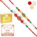 Ghasitaram Gifts Rakhi for Brother Rakhis Online - Set of 2 268 270 Fancy Rakhis with 200 GMS of Kaju katli and 200 GMS of Soan Papdi