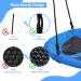 40 Inch Saucer Tree Swing for Kids | Includes Hanging Straps Kit and Tree Protector | Adjustable Straps | Outdoor Blue - Buy Online on GoSupps.com